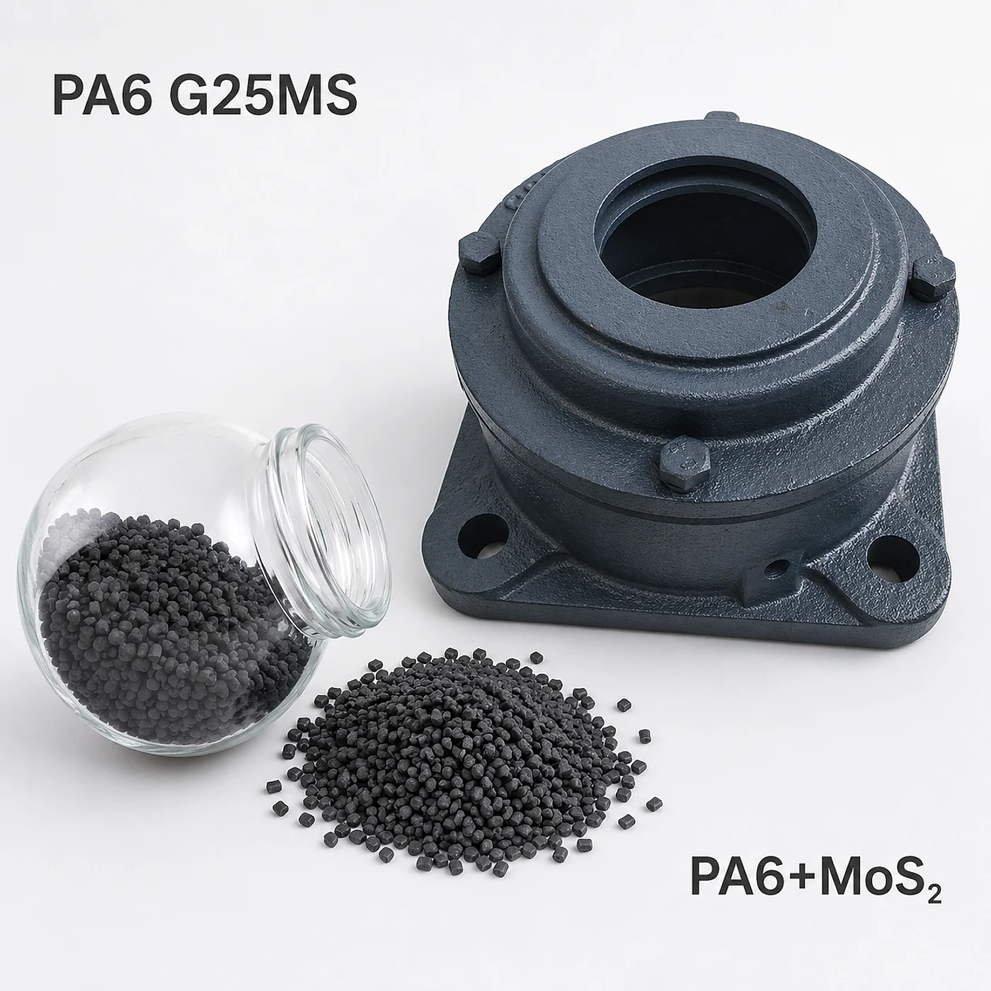 DGK-PA6 G25MS MoS2 PA6 衬套齿轮和耐磨零件应用