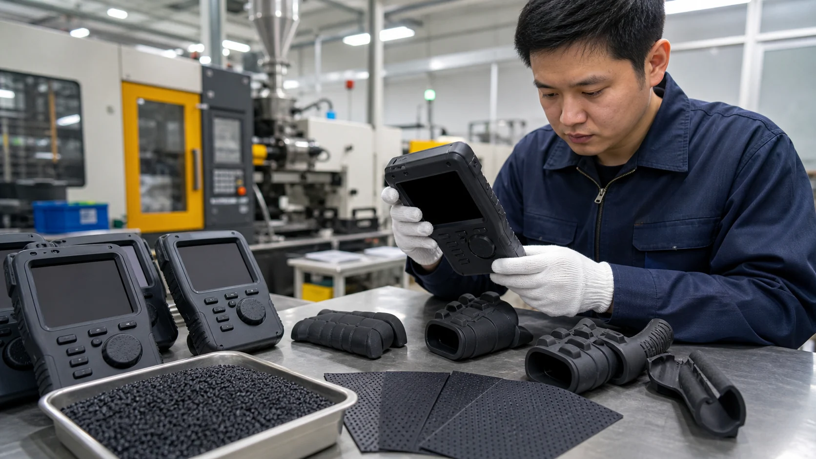 用于软触式防静电部件的导电 TPR:硬度和电阻控制