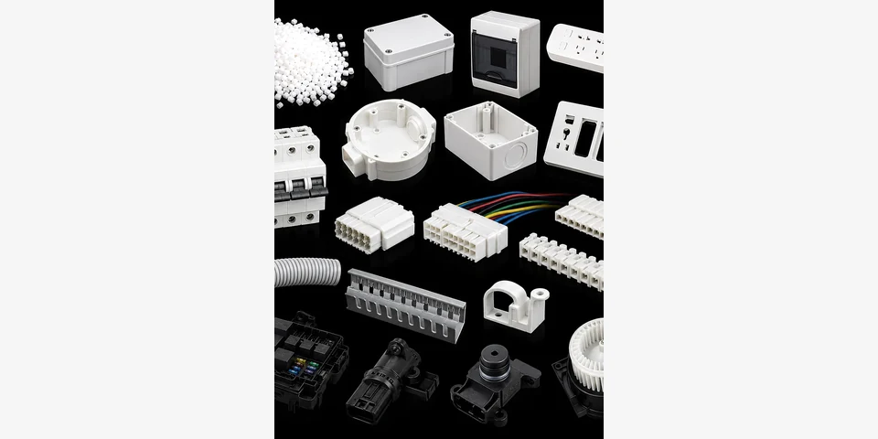 用作接线盒材料参考的 DGK-PP WPP-V0 阻燃 PP 电气部件的本地产品图像
